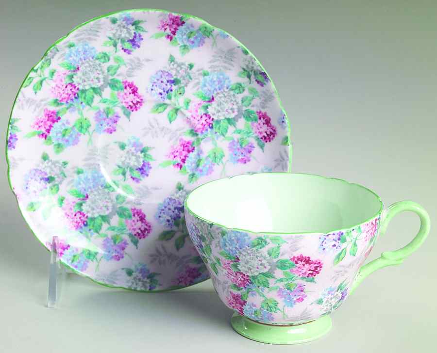 Summer Glory (Henley) Footed Cup & Saucer Set by Shelley-1