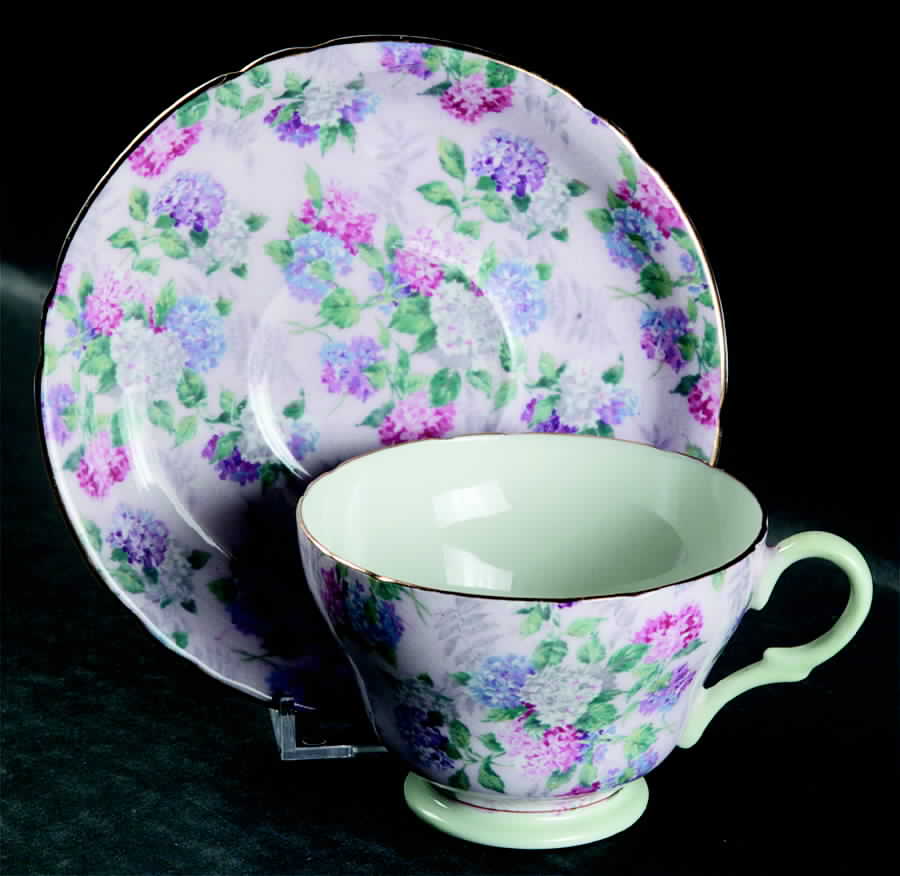 Summer Glory (Henley) Footed Cup & Saucer Set by Shelley-1