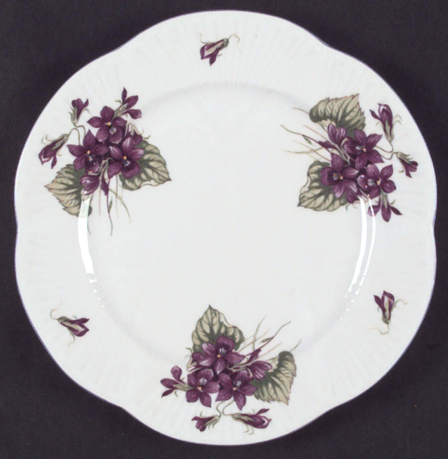 Violets (Dainty) Salad Plate by Shelley-1