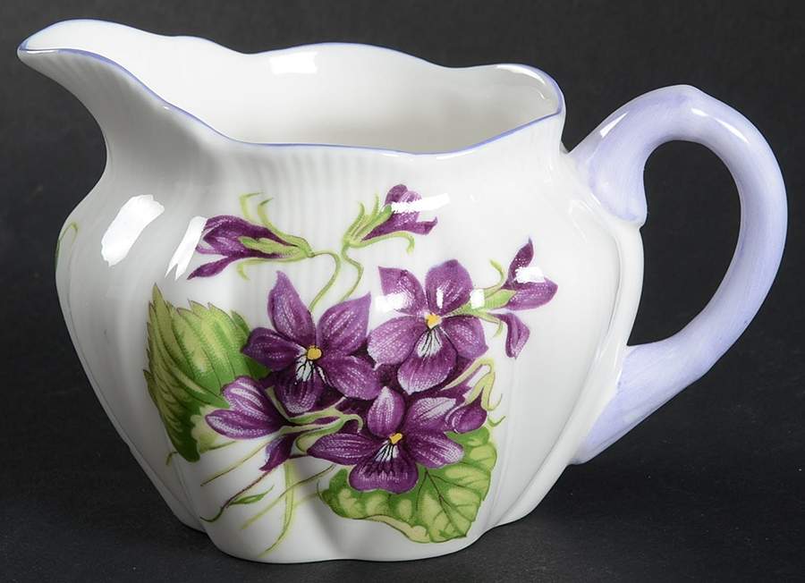 Violets (Dainty) Mini Creamer by Shelley-1