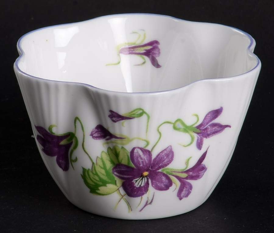 Violets (Dainty) Individual Open Sugar Bowl by Shelley-1