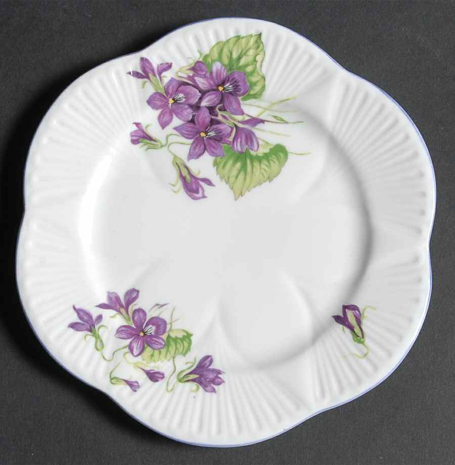 Violets (Dainty) Bread & Butter Plate by Shelley-1
