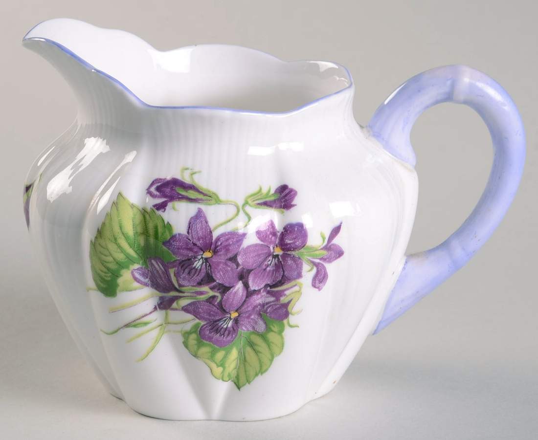 Violets (Dainty) Creamer by Shelley-1