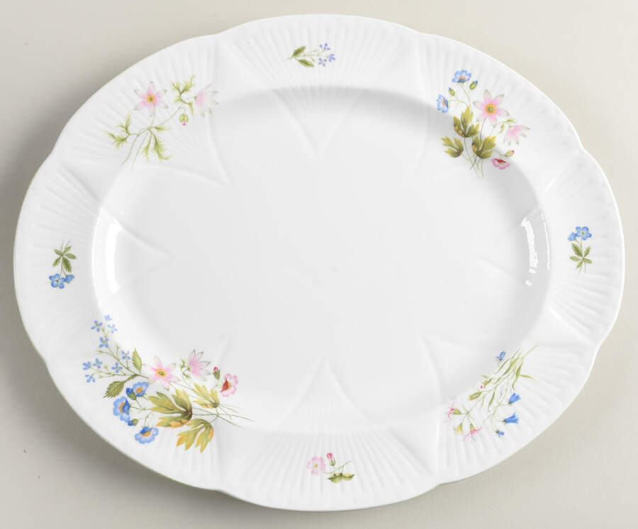 Wild Anemone 15" Oval Serving Platter by Shelley-1