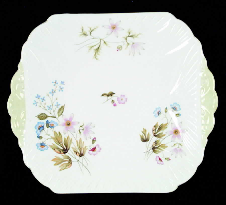 Wild Anemone Square Handled Cake Plate by Shelley-1