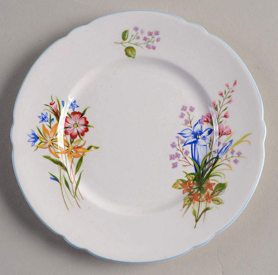 Wild Flowers (Gainsborough) Bread & Butter Plate by Shelley-1