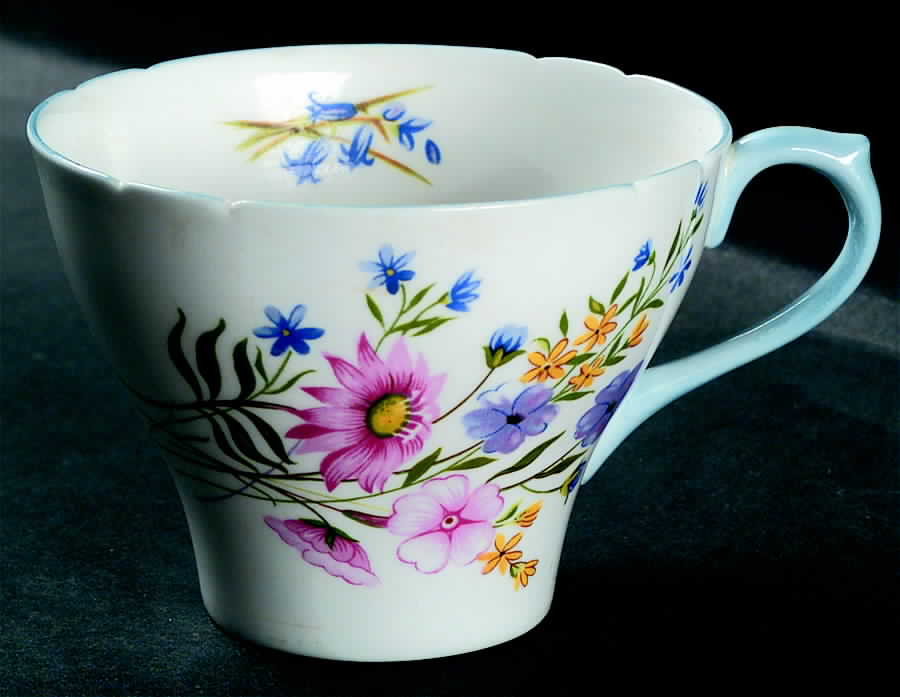 Wild Flowers (Gainsborough) Flat Cup by Shelley-1