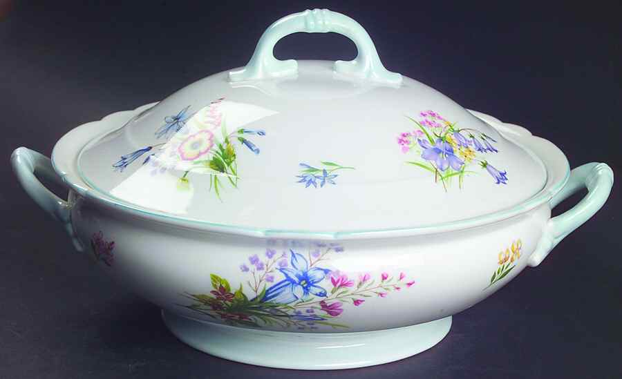 Wild Flowers (Gainsborough) Round Covered Vegetable by Shelley-1