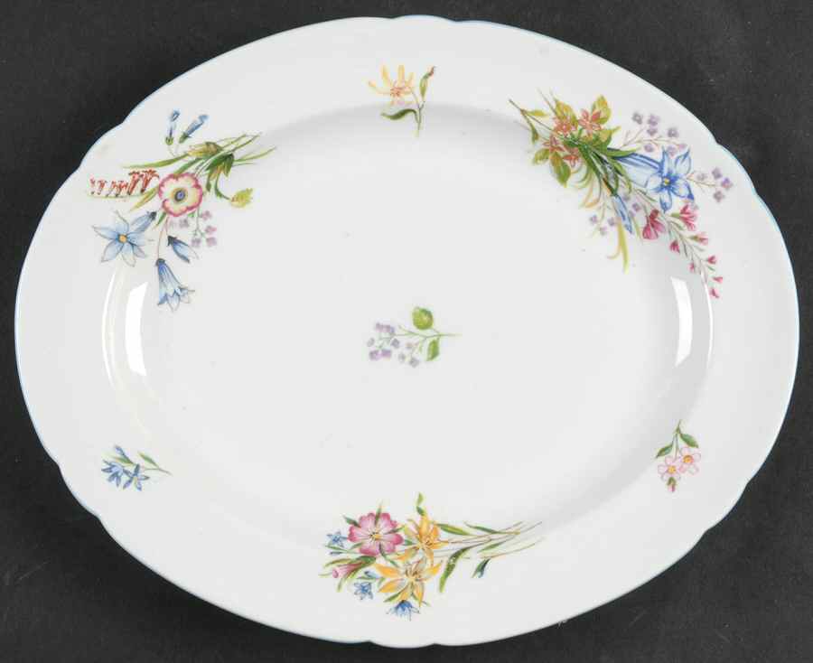 Wild Flowers (Gainsborough) 10" Oval Serving Platter by Shelley-1
