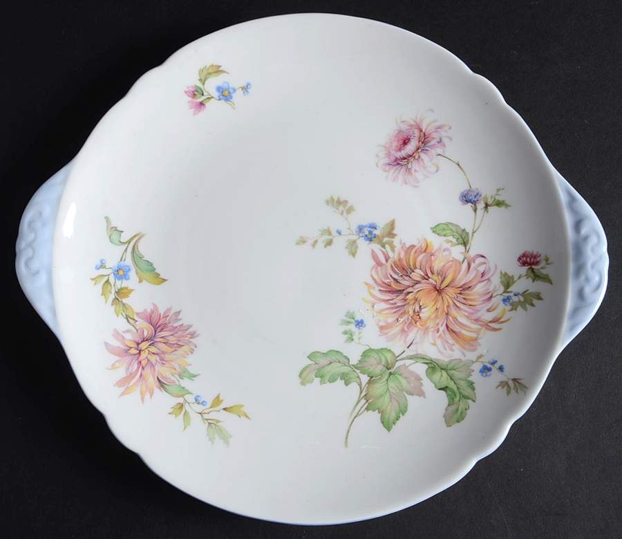 Wild Flowers (Gainsborough) Handled Cake Plate by Shelley-1