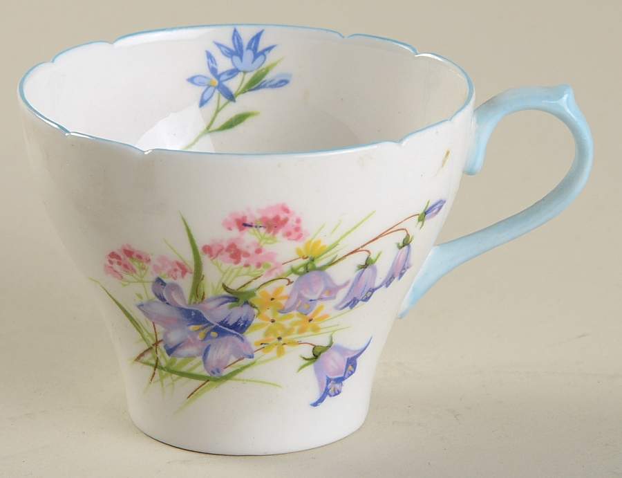 Wild Flowers (Gainsborough) Flat Demitasse Cup by Shelley-1
