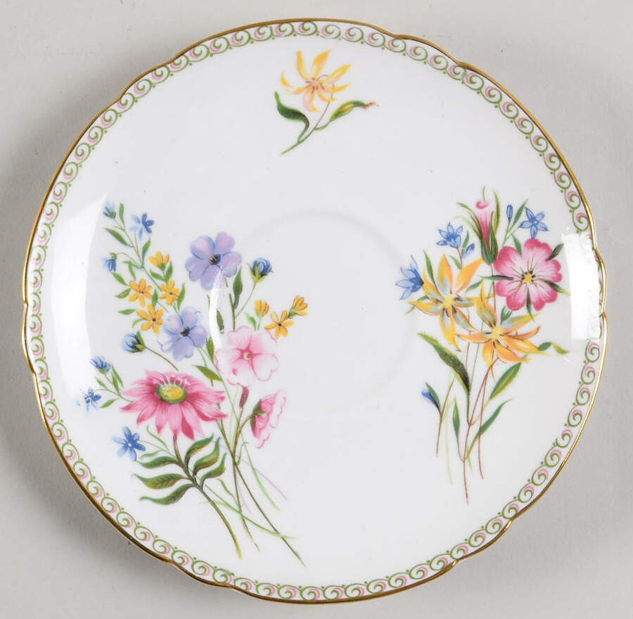 Wild Flowers (Gainsborough) Saucer by Shelley-1