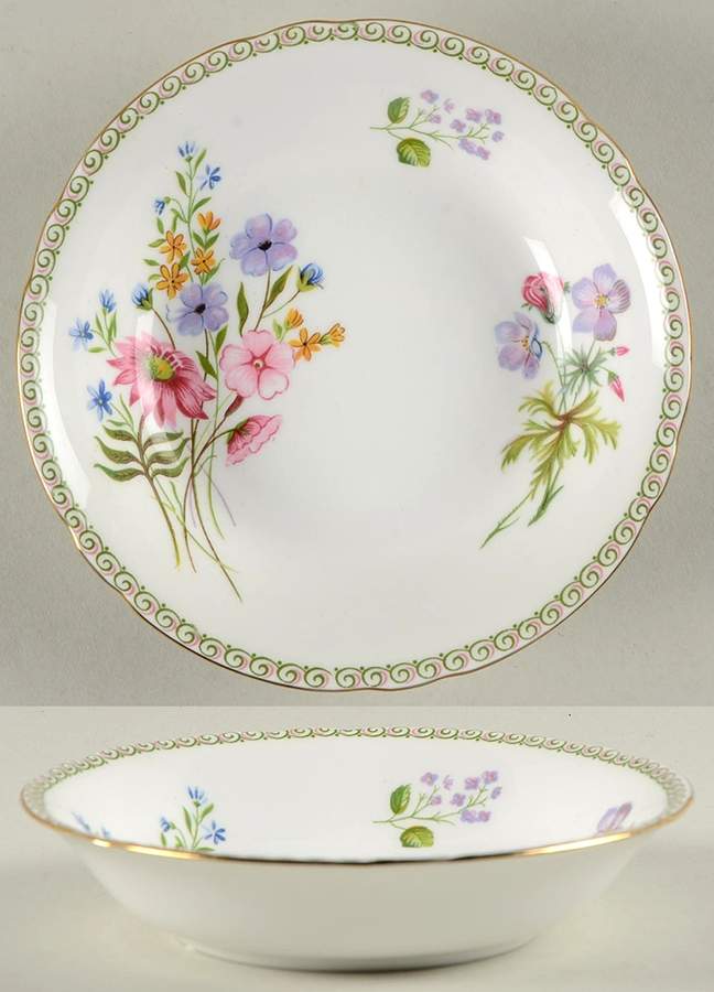 Wild Flowers (Gainsborough) Fruit/Dessert (Sauce) Bowl by Shelley-1