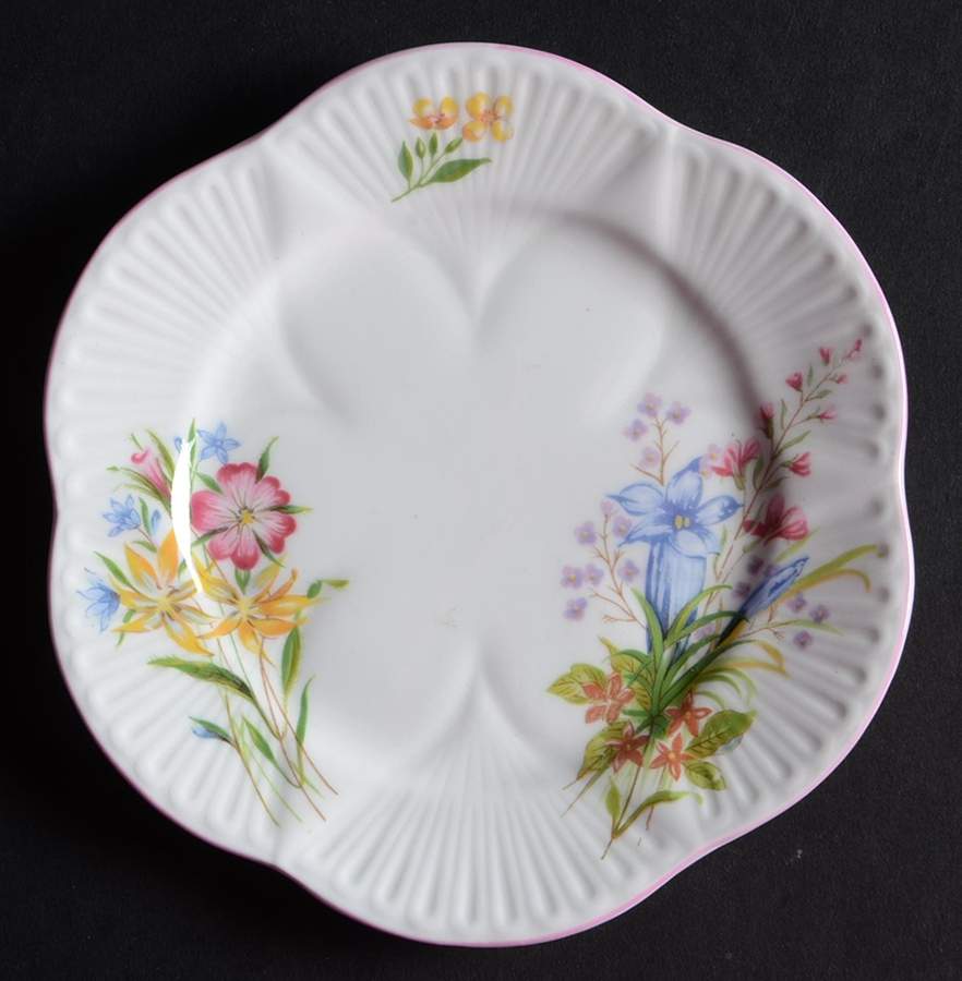 Wild Flowers (Dainty) Bread & Butter Plate by Shelley-1