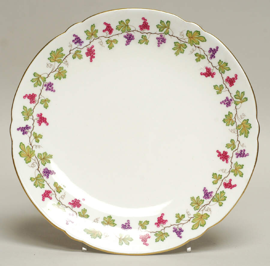 Wine Grape 8" Diameter Pedestal Cake Stand by Shelley-1
