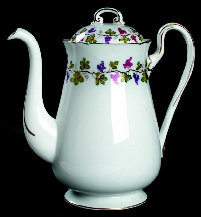 Wine Grape Coffee Pot & Lid by Shelley-1