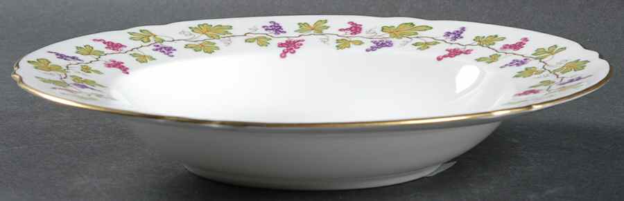 Wine Grape Rim Soup Bowl by Shelley-1