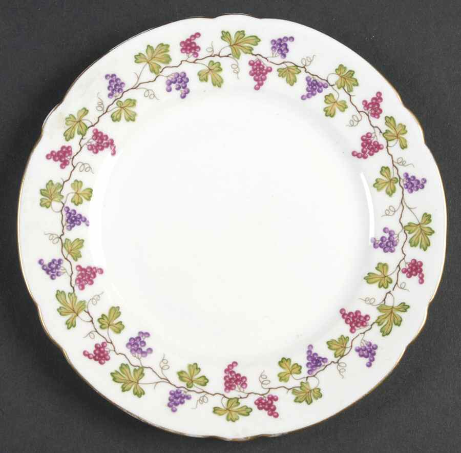 Wine Grape Bread & Butter Plate by Shelley-1