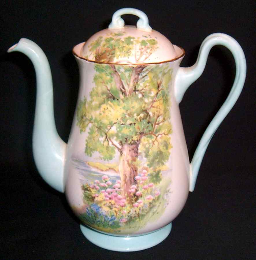 Woodland Coffee Pot & Lid by Shelley-1