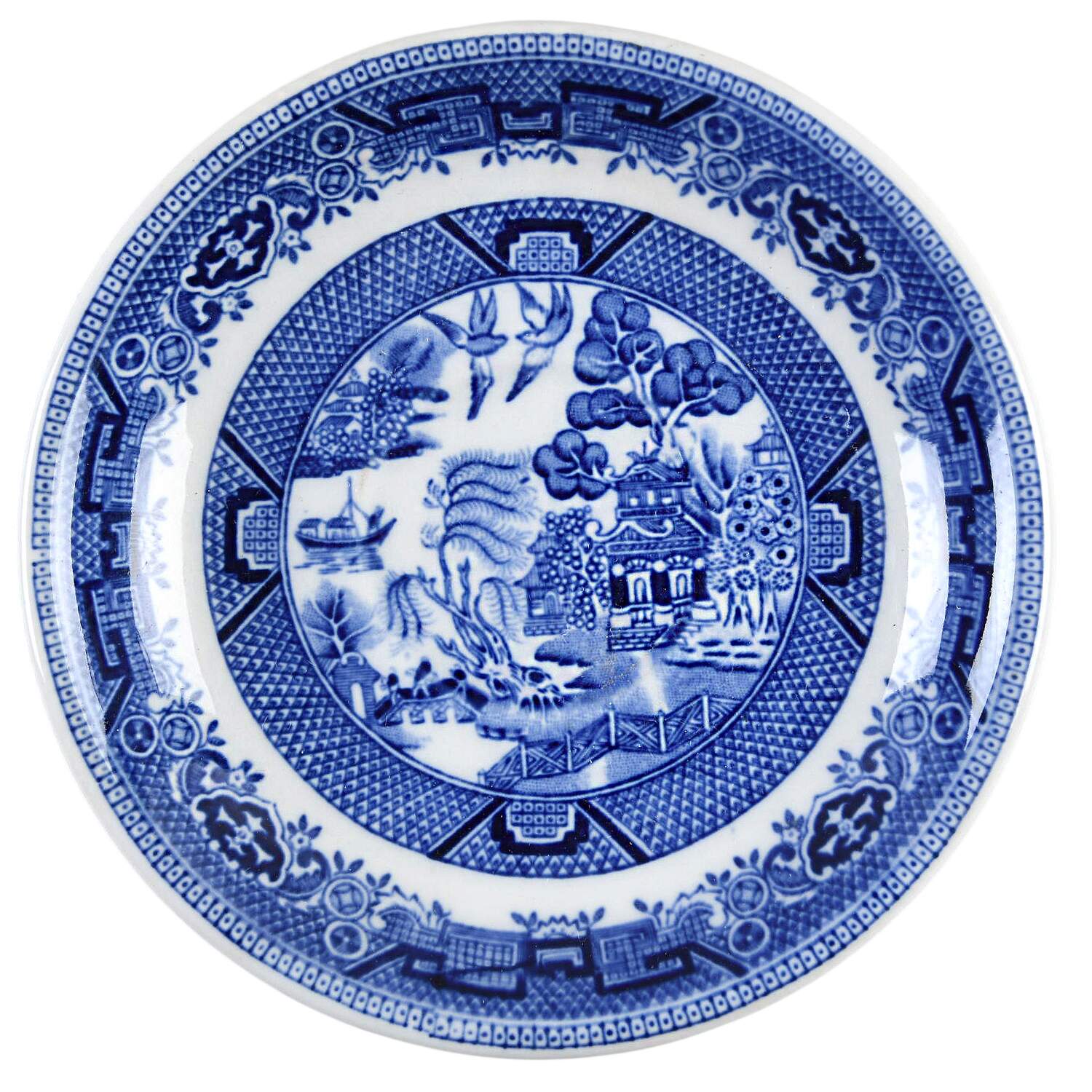Blue Willow Blue Saucer for Demitasse Cup by Shenango-1