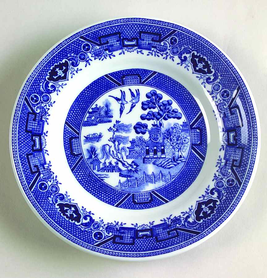 Blue Willow Blue Bread & Butter Plate by Shenango-1