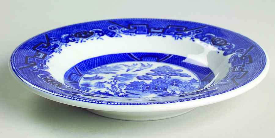 Blue Willow Blue Rim Fruit/Dessert (Sauce) Bowl by Shenango-1