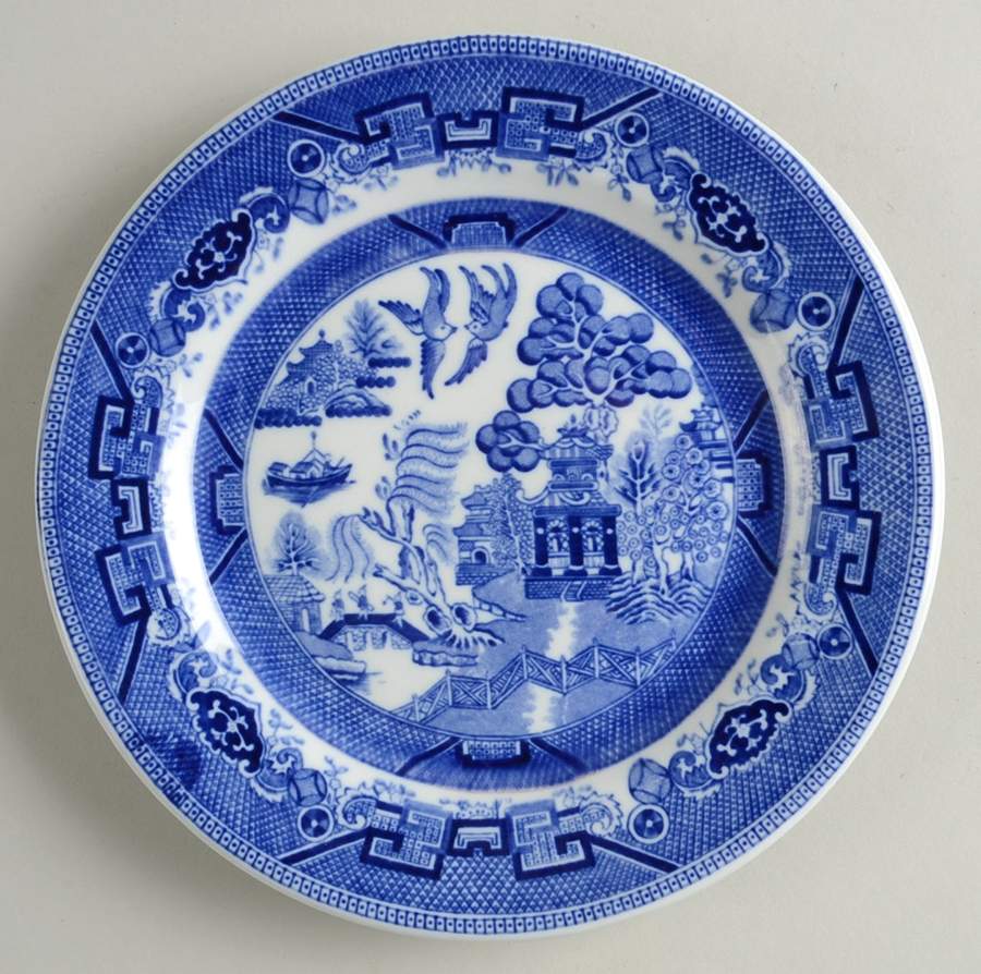 Blue Willow Blue Salad Plate by Shenango-1