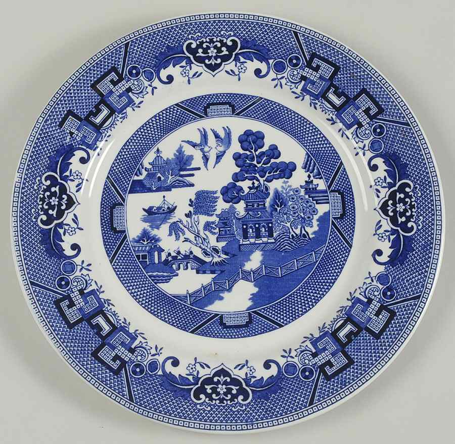 Blue Willow Blue Dinner Plate by Shenango-1