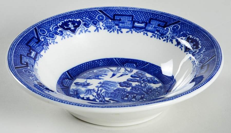 Blue Willow Blue Rim Cereal Bowl by Shenango-1