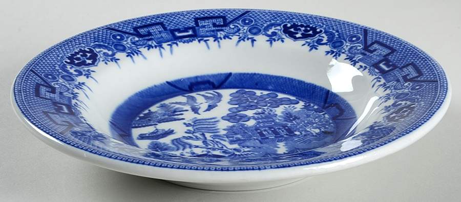 Blue Willow Blue Rim Soup Bowl by Shenango-1
