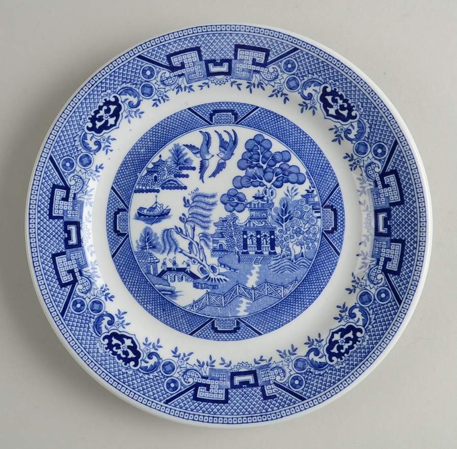 Blue Willow Blue Luncheon Plate by Shenango-1