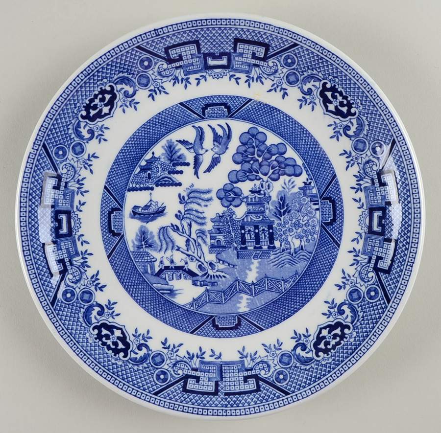 Blue Willow Blue Coupe Salad Plate by Shenango-1