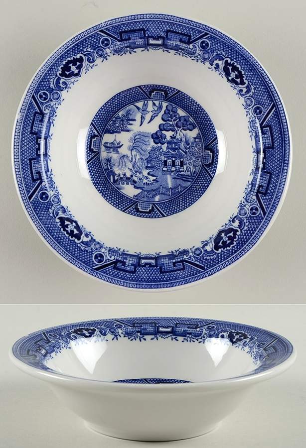 Blue Willow Blue Rim Soup Bowl by Shenango-1