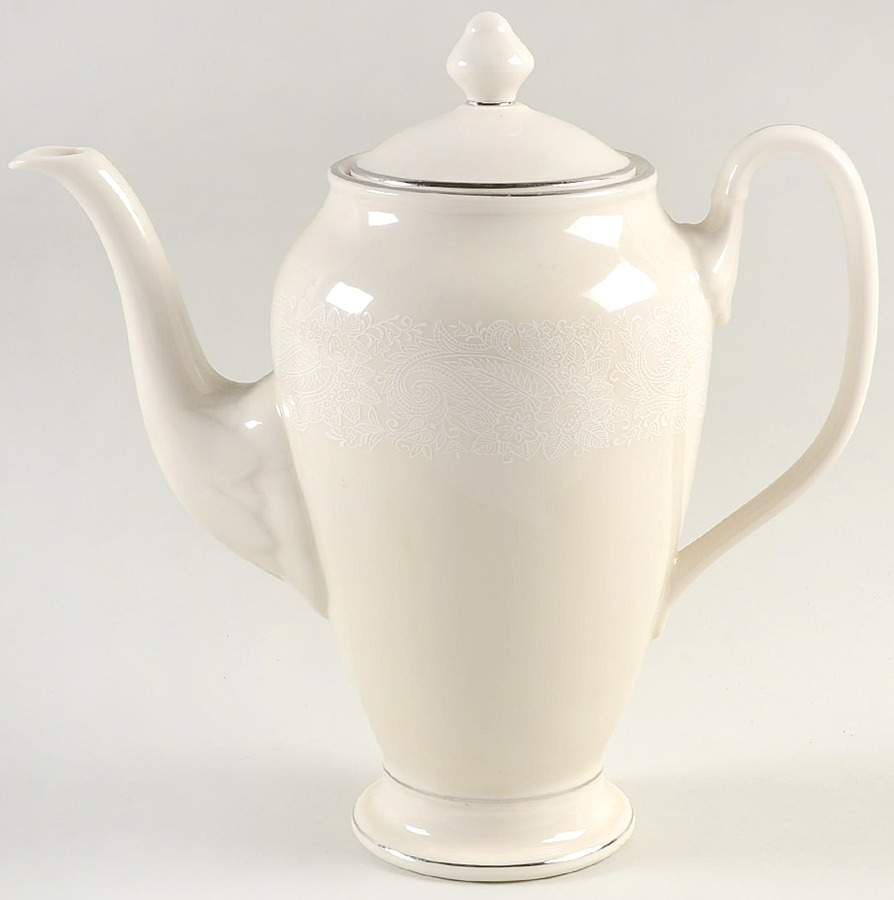 Bridal Veil Coffee Pot & Lid by Shenango-1