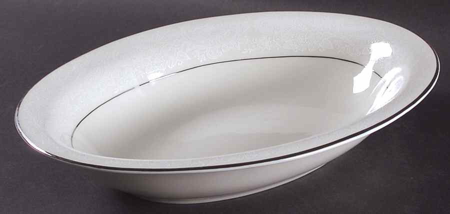 Bridal Veil 11" Oval Vegetable Bowl by Shenango-1
