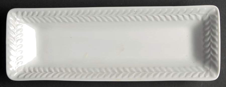 Carlton (All White, Embossed Laurel) Mint Dish by Shenango-1