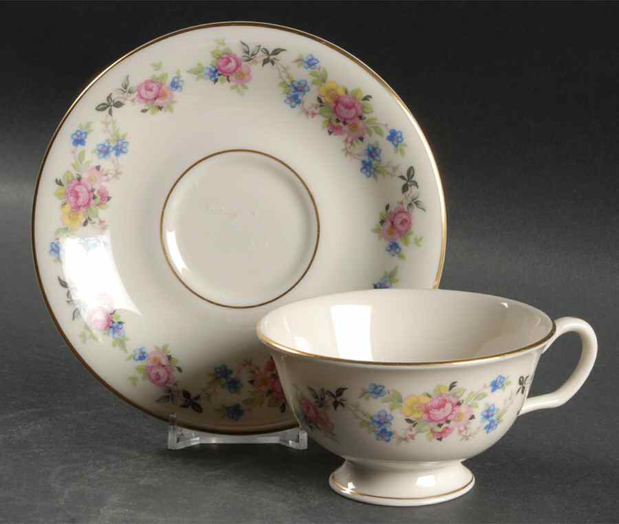 Duchess Footed Cup & Saucer Set by Shenango-1
