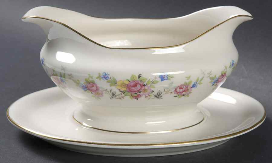 Duchess Gravy Boat with Attached Underplate by Shenango-1