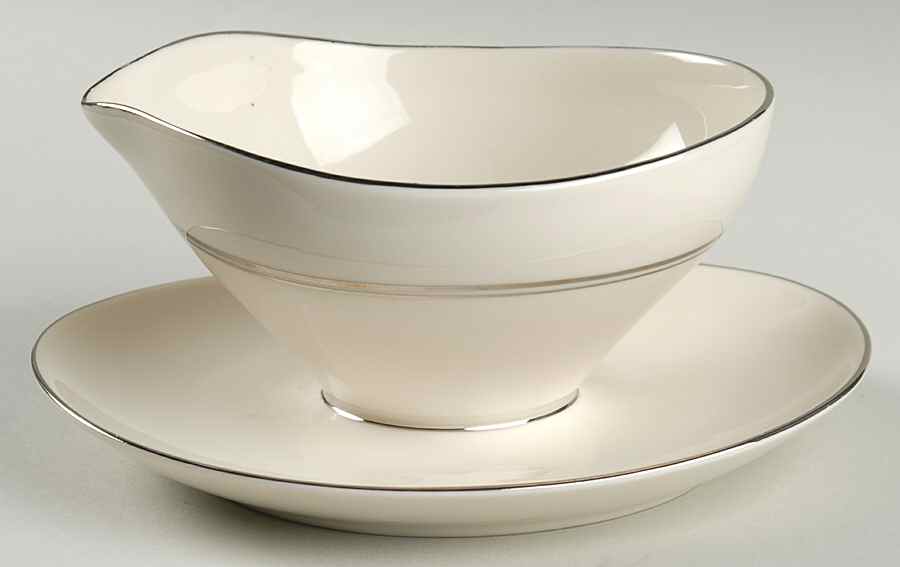 Eternal Devotion Gravy Boat with Attached Underplate by Shenango-1
