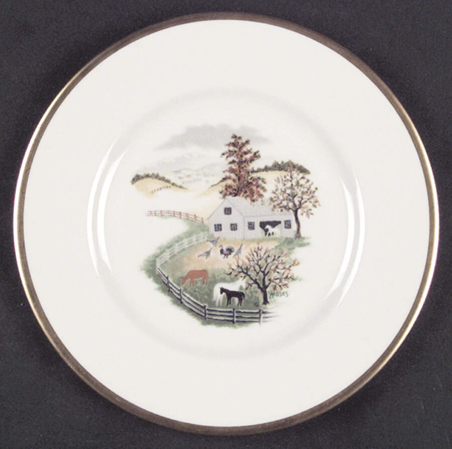 Grandma Moses Salad Plate by Shenango-1