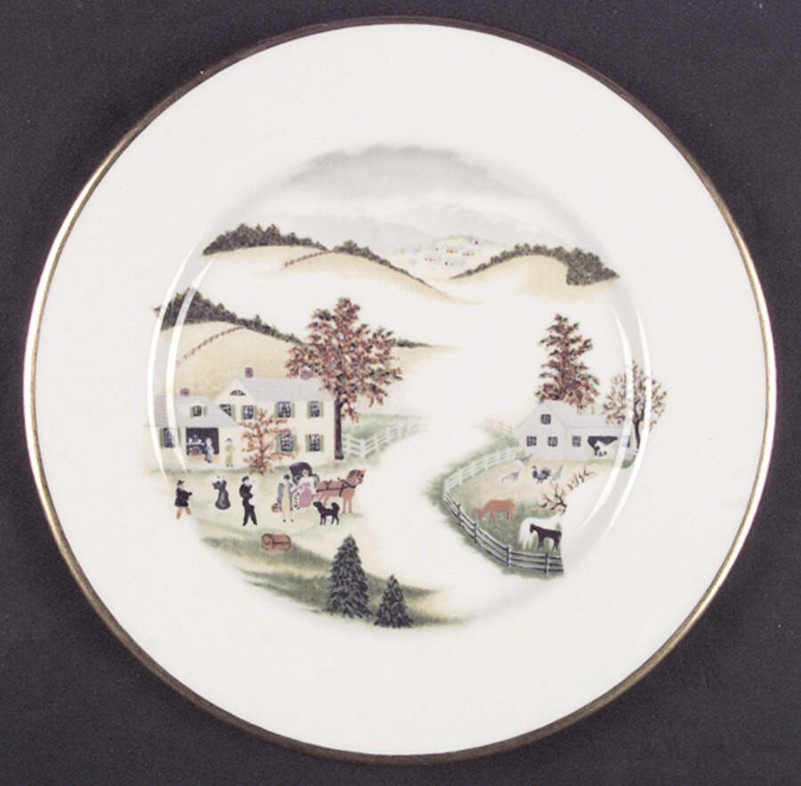 Grandma Moses Dinner Plate by Shenango-1