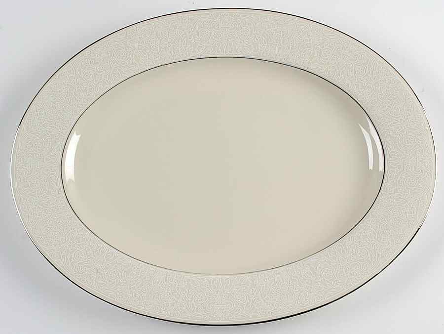 Mantilla 15" Oval Serving Platter by Shenango-1