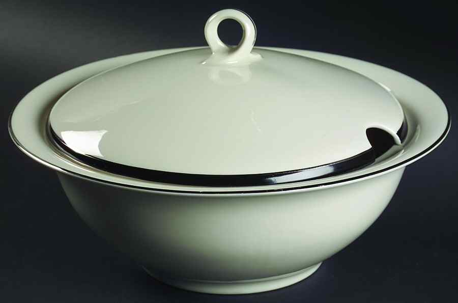 Midnight Halo Round Covered Vegetable by Shenango-1