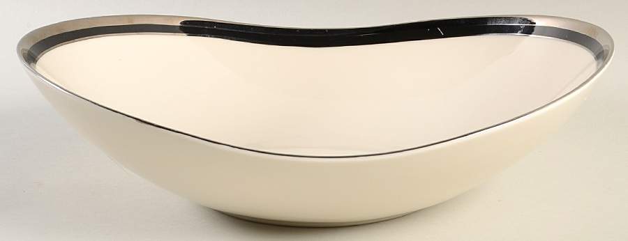 Midnight Halo 11" Oval Vegetable Bowl by Shenango-1