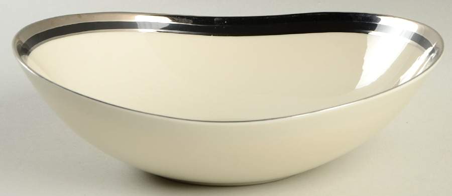 Midnight Halo 9" Oval Vegetable Bowl by Shenango-1