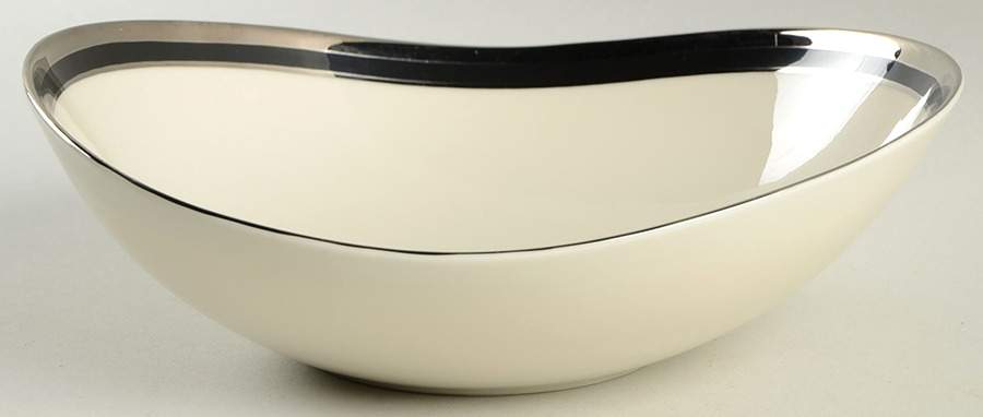 Midnight Halo 8" Oval Vegetable Bowl by Shenango-1