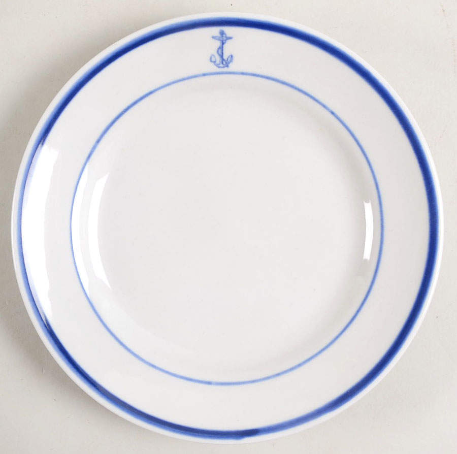 US Navy Mess Wardroom Officer Salad Plate by Shenango-1