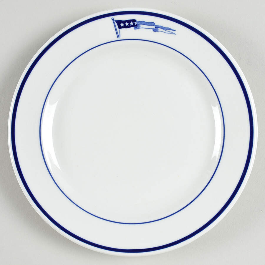 US Navy Mess Wardroom Officer Salad Plate by Shenango-1
