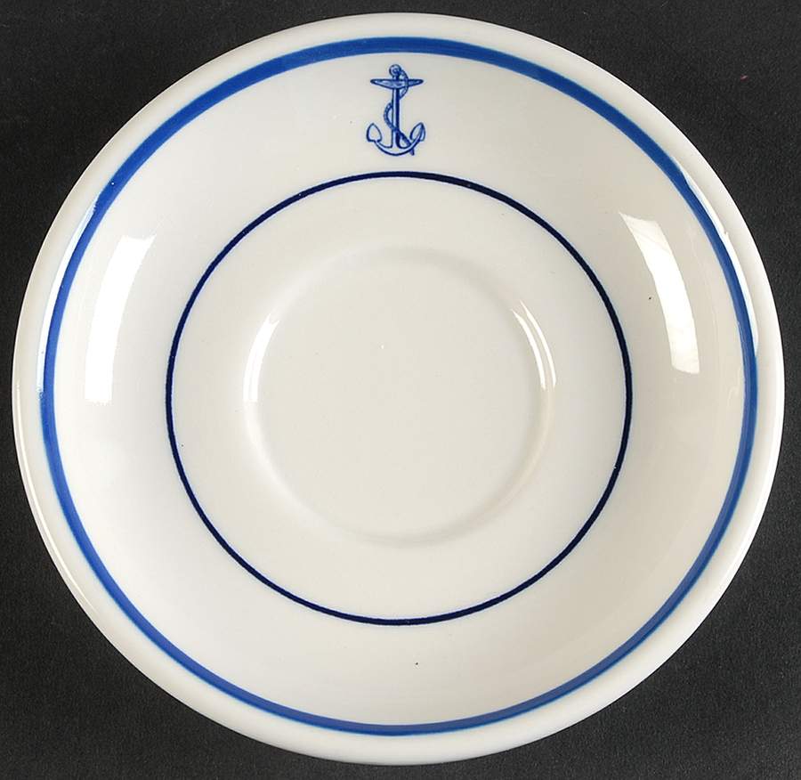 US Navy Mess Wardroom Officer Saucer by Shenango-1
