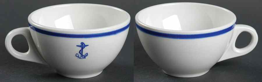 US Navy Mess Wardroom Officer Flat Cup by Shenango-1